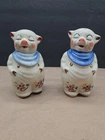 Shawnee Smiley Pig RANGE SIZE salt & pepper Shakers RARE Hand Painted.