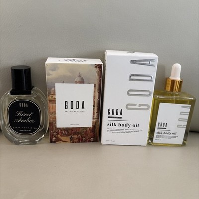 GODA *Sweet Amber* Extrait De Parfum 1.01oz & GODA - Silk Body Oil 1.7oz