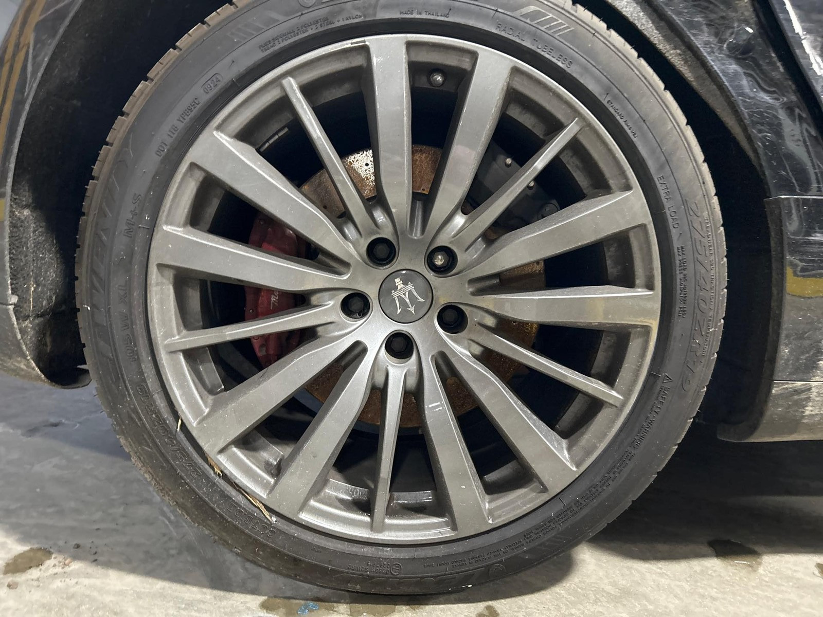 2017 Maserati Ghibli OEM Rim Factory Wheel 19" x 10" 15 Spokes Scuffs Rear ET40