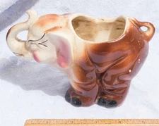 Elephant Ceramic Bud Vase Planter made in USA 
