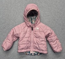 The North Face Reversible Perrito Jacket Baby 0-3M Floral Puffer Hooded Coat