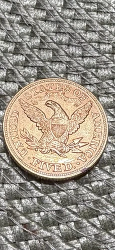 1880 & 1881 US $5 Gold Half Eagle Coins Liberty Head Pre-1933