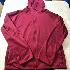 Xersion Womens SZ XXL Quick Dri Full Zip Hooded Athletic Jacket  Burgundy/Wine