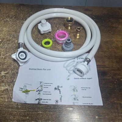 #ad 6.5 Ft Portable washing machine hoses Used for quick connect of Twin Tub wash... $30.00