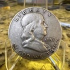 1957 Franklin Half Dollar 50C Bugs Bunny Variety 90% Silver Business Philly