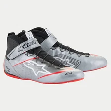 ALPINESTARS USA Shoe Tech-1Z V3 Silver / Red Size 10.5 2715524-1258-10.5