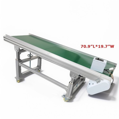 #ad 70.9quot;×19.7quot; PVC Inclined Wall Conveyor Belt Transport Machine Aluminum Body 110V $1482.00
