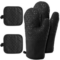 Ofenhandschuhe Set HitzebestäNdig Baumwolle Rutschfest Backen Grillen 250°C