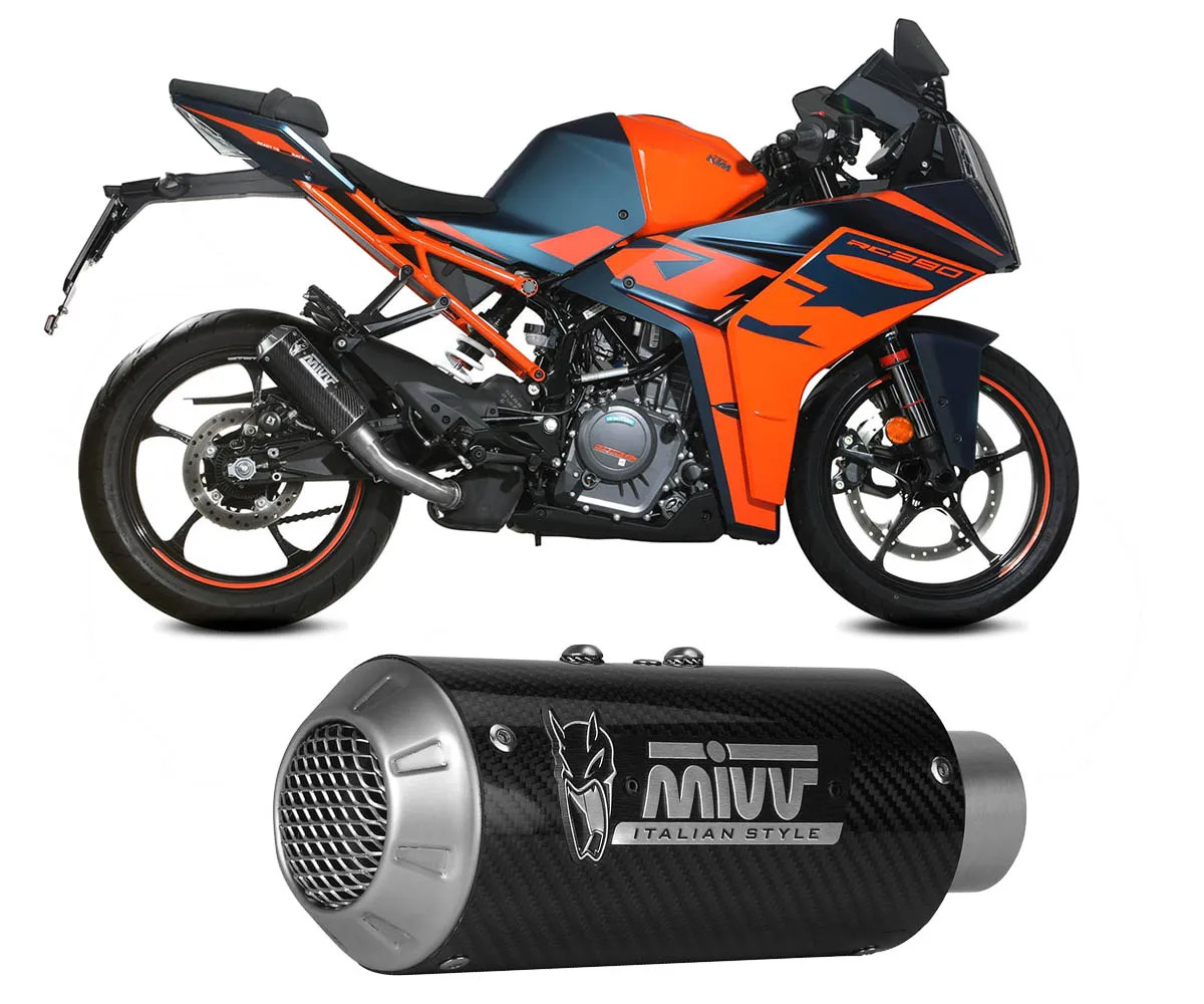 Mivv Muffler slip-on exhaust MK3 Carbon for KTM RC 390 2021 > 2024