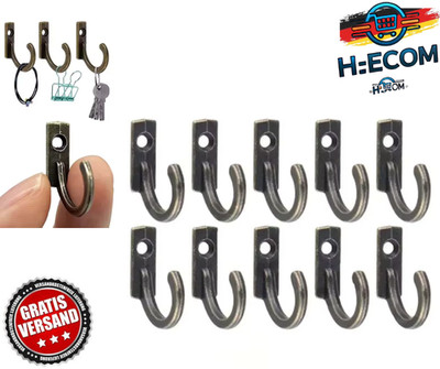 10er Set Vintage Haken Gebogene Schnalle Horn Lock Verschluss Holz Möbel