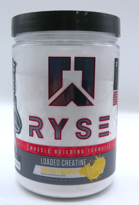 Ryse Loaded Creatine Electric Lemonade, 30 Servings, 15.3 Oz., Exp. 8/27