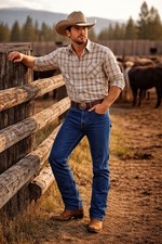 Vintage 70s Wrangler 910 Long 38x34 Western Cut No Fault Sanforized Jeans USA