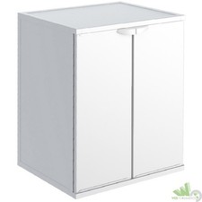 COPRILAVATRICE RESINA 64,5X68,5X88 cm BIANCO CON SPORTELLI ANTE MOBILE LAVATRICE