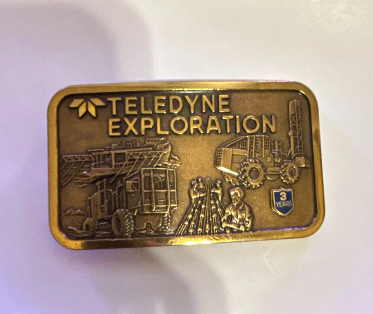 1881 1981 Union Special‎ Double Locked Stitch Brass Belt Buckle Vintage ? US Army Civil War Union Enlisted Solid Brass Belt Buckle  main image 3