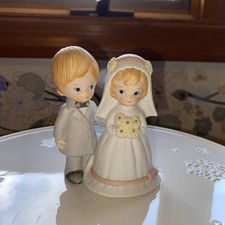 Vintage Lefton Bride and Groom Wedding Figurine Christopher Cake topper  04466
