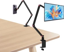 Magnetic Tablet Stand with 360° Rotating Base, Adjustable Desk Mount for iPad