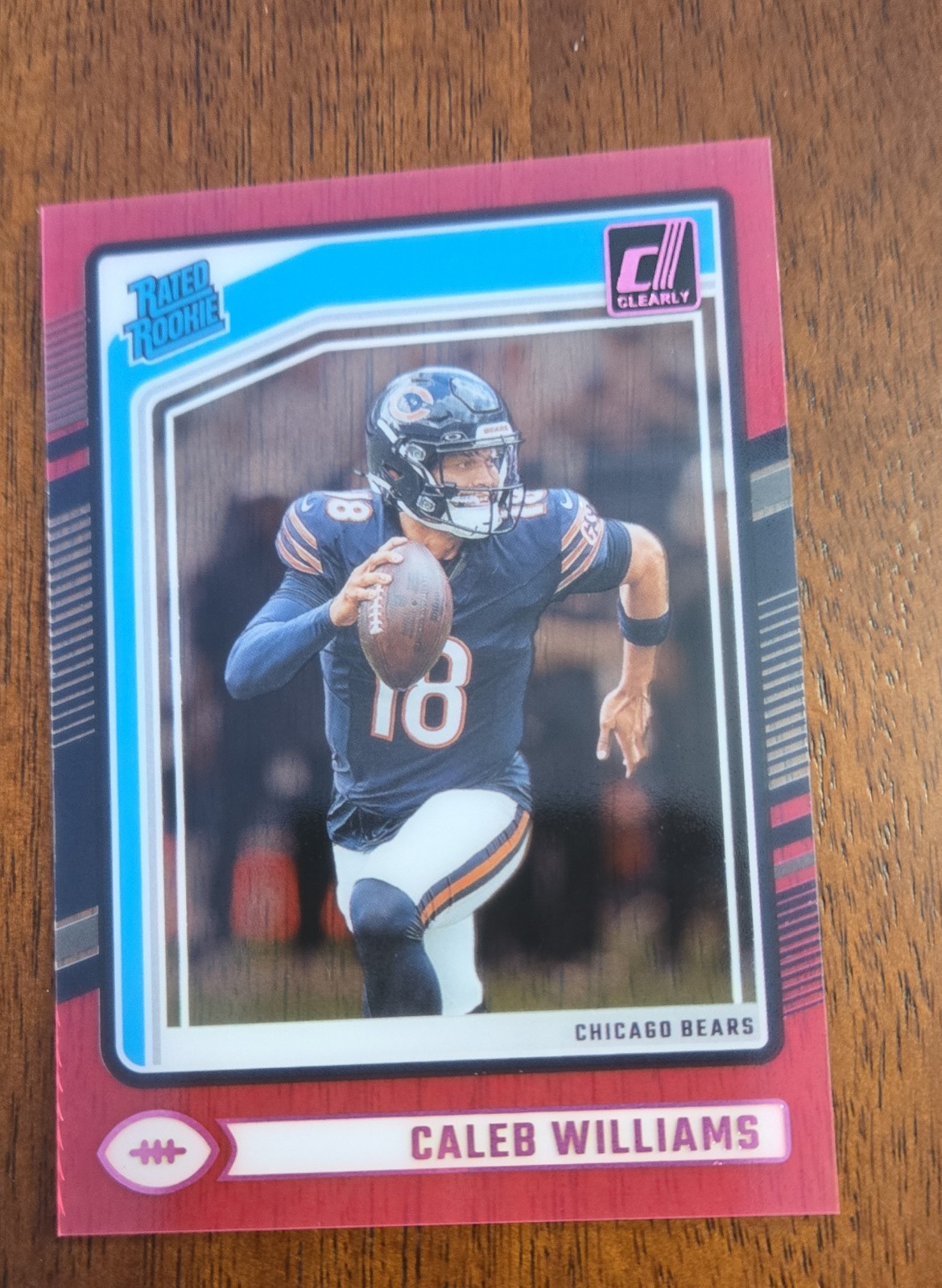 2024 Panini Clearly Donruss - Rated Rookie Caleb Williams #51 Pink (RC)