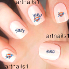 Oklahoma City Thunder Basketball Nail Art Stickers Salon Decals Game Day Mani