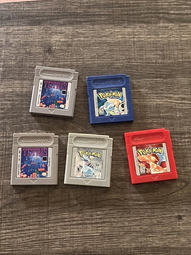 4Pc Pokemon Silver/Red/Blue/Tetris GameBoy/Color - GAMES ONLY - Picture 2 of 2