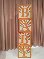 Here Comes the Son Baby Shower Decorations Boys Boho Baby Boxes- 4 Pcs Retro Sun