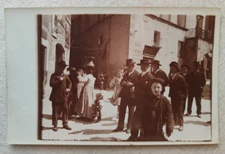 FOTO CARTOLINA ANTICOLI CORRADO FROSINONE ANIMATA TABACCHI BAMBINI INIZI '900