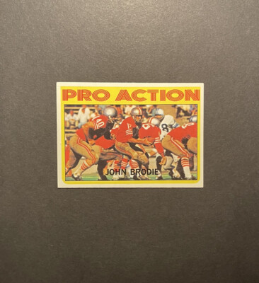 1972 Topps Football #124 Pro Action John Brodie San Francisco 49ers 