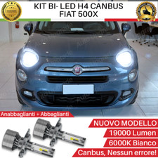 KIT LED H4 6000K PER FIAT 500X ACCENSIONE ISTANTANEA NO AVARIA LUCI X XENO XENON