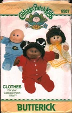 6507 Vintage Butterick Sewing Pattern Cabbage Patch Kids Clothes Pajamas Gown