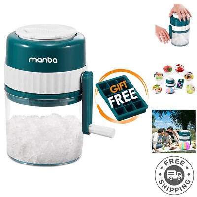 Lightweight Manual Ice Crusher with Stainless Steel Blades - BPA Free Design