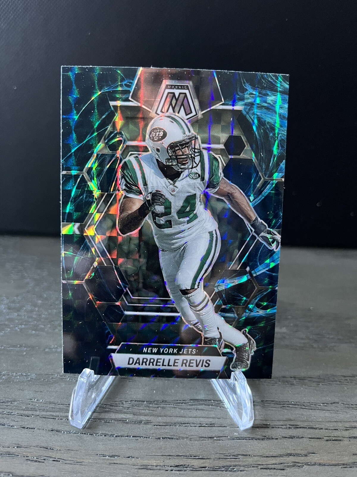 Darrelle Revis 2023 Mosaic #80 Genesis Prizm Jets