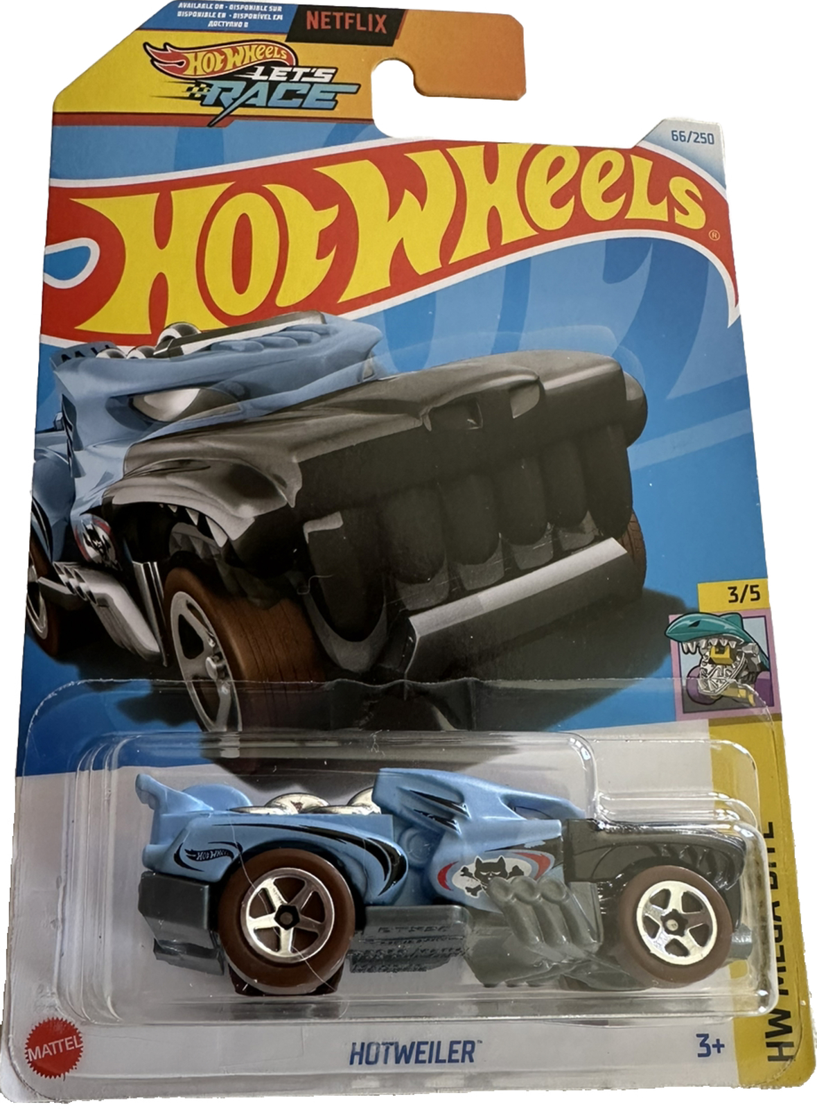 2024 Hot Wheels Hotweiler #66/250 Hotweiler 3/5 LETS RACE blue