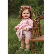 26inch Reborn Baby Doll Unpainted Kit DIY Part With Cloth Body for DIY Hobby