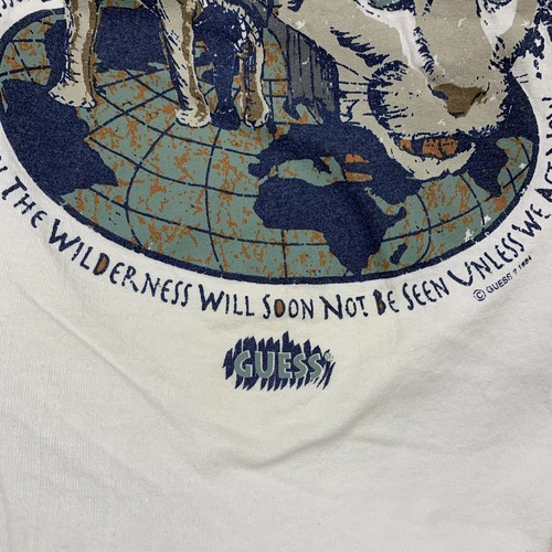 VINTAGE 1994 Guess USA Wildlife Activist TShirt USA punto singolo taglia L animali - Foto 11 di 12