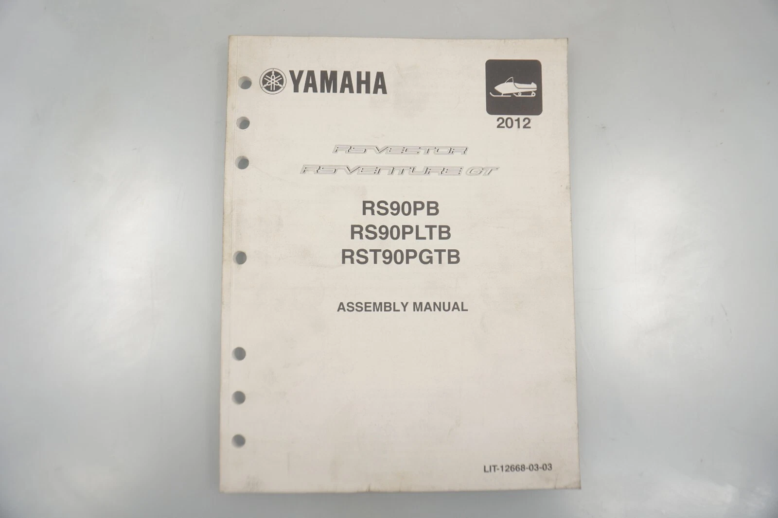 2012 Yamaha RS90PB PLTB PGTB OEM Snowmobile Assembly Shop Manual LIT-12668-03-03
