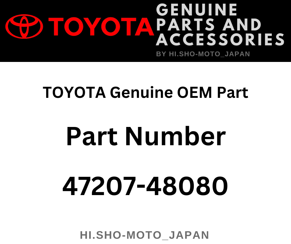 TOYOTA Genuine OEM Part 47207-48080 Cylinder, Sub-Assy, Brake