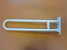 HEWI Stützklappgriff drehb. Ser 801, L:700mm, Stahlkern signalweiß