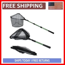 Lightweight Aluminum Fishing Net with Extendable Handle - For Fresh & Saltwater