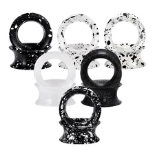 12PCS/LOT Thin Silicone Ear Gauges Flexible Flesh Tunnel Soft Ear Plugs Expander