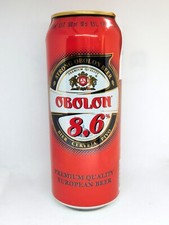 OBOLON Strong Empty Beer Can 500ml Ukraine 2022 Bottom Open Collectible