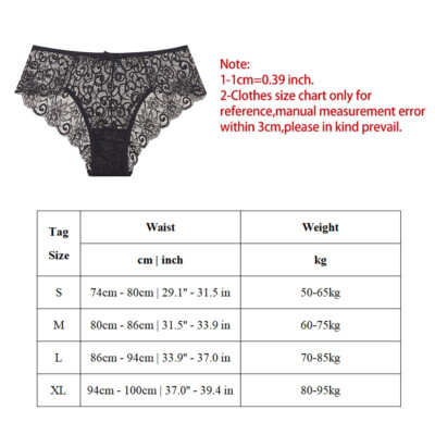 Sexy Flower Lace Dots Panties White / M