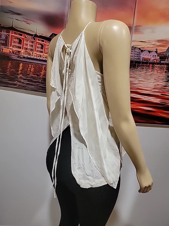 Top fluido Robert Rodriguez formas geométricas talla 0 seda marfil #3 Foto 4 de 4