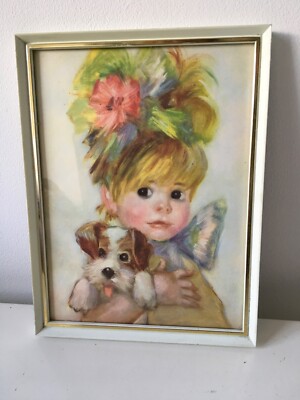 Vintage Print Amanda by John Streven White & Gold Framed Framed by Boots 20x17cm
