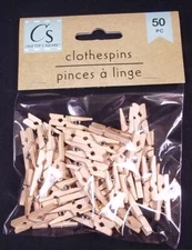 Crafter's Square mini wooden clothespins pack of 50 1" long