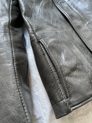 Carol Christian Poell Object Dyed Lined Overlock Leather Jacket