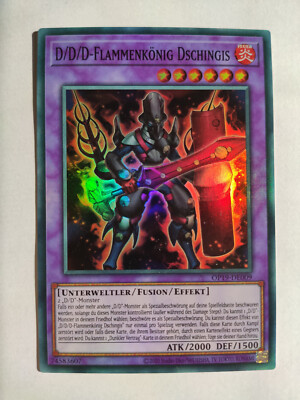 D/D/D-Flammenkönig Dschingis OP19-DE009 Super Rare near mint Deutsch Yu-Gi-Oh! 