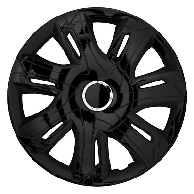 16 Zoll Radkappen Radzierblenden Blenden Satz super widerstandsfähig universal ABS schwarz glänzend