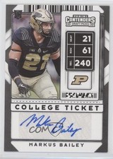 2020 Panini Contenders Draft Picks College Ticket Markus Bailey #266 Auto 01su
