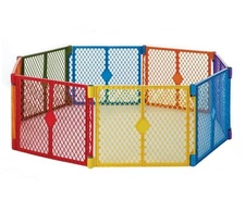 Toddleroo by North States SuperyardColorplay 8 Panel Freestanding Gate