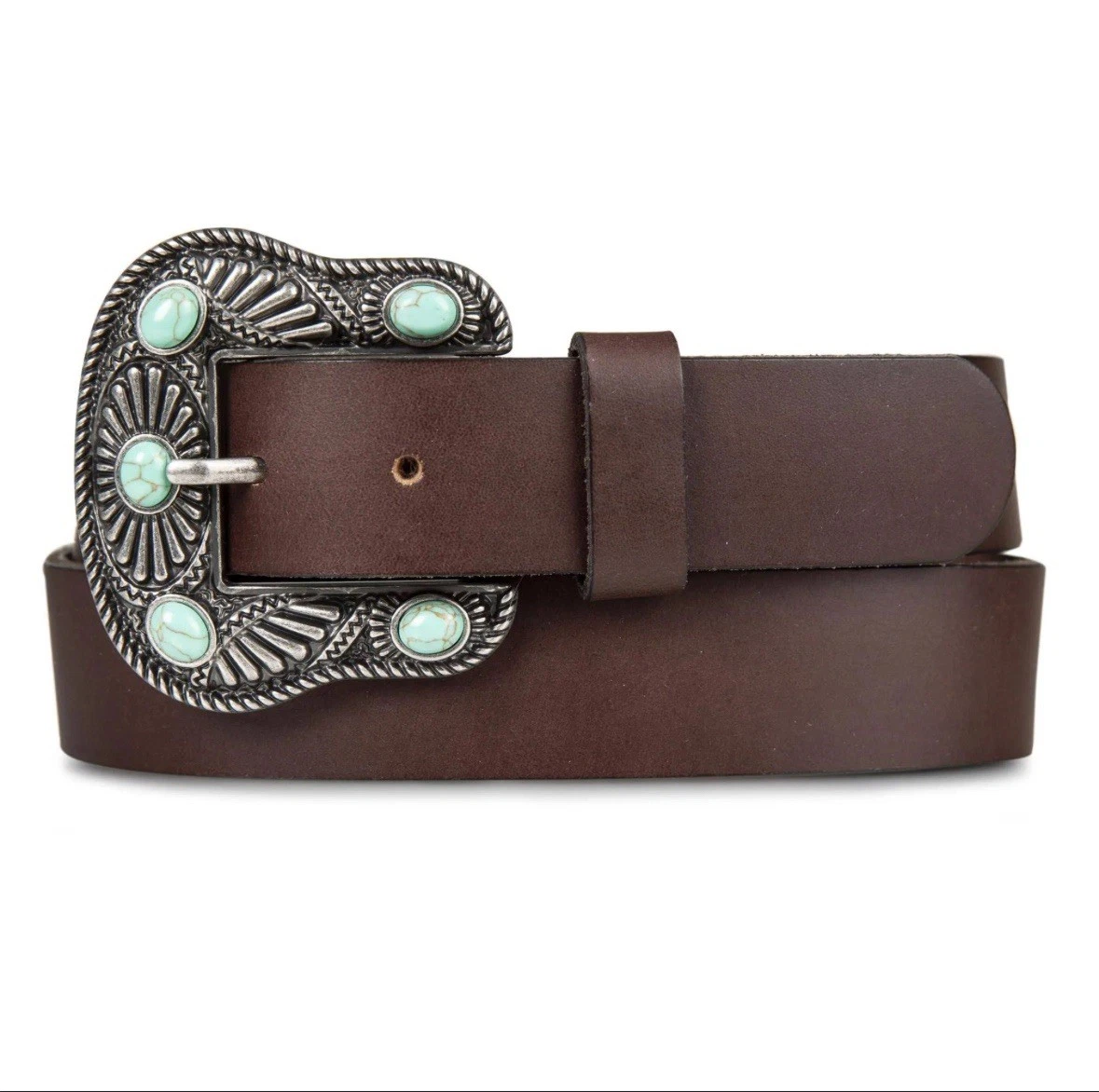 Lucky Brand Women\'s Size Large Genuine Leather Blue Suede‎ Western Belt NWT SUEDE WESTERN BELT | Lucky Brand main image 3