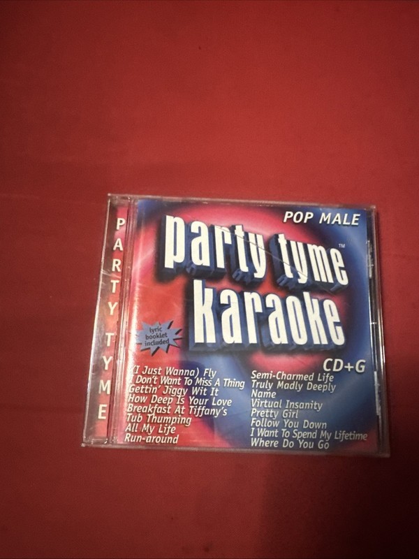 Party Tyme Karaoke: Pop Male, SYB-1050 w/ lyric booklet, (1999) FAST SHIPPING!